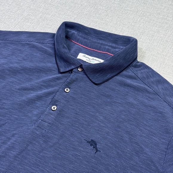Tommy Bahama Other - Tommy Bahama Polo Shirt Mens XL Blue Short Sleeve Modal Polyester Performance